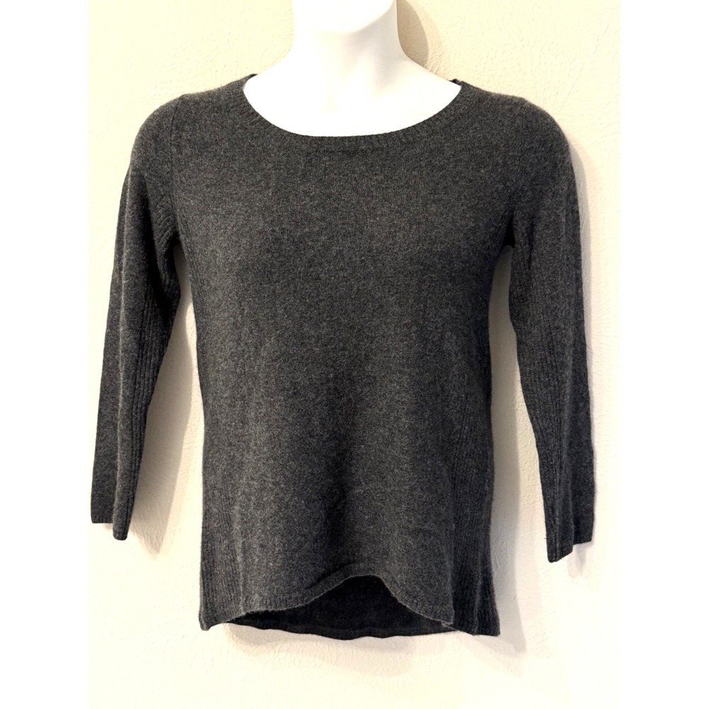 Claudia Nichole 100% Cashmere Sweater size ~M dark gray soft excellent